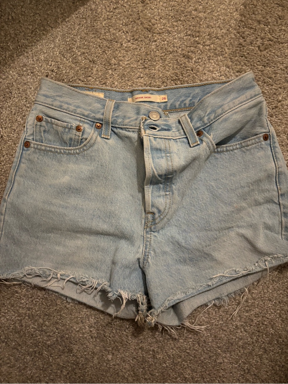 Levi’s Light Wash Denim Cutoff Shorts - 26